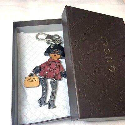 gucci lady key ring charm|GUCCI Key holder ring chain Bag charm mademoiselle lady.